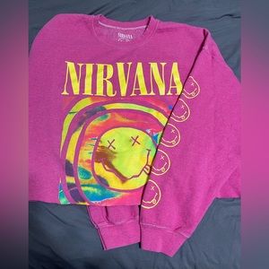 Urban outfitters cropped nirvana crewneck